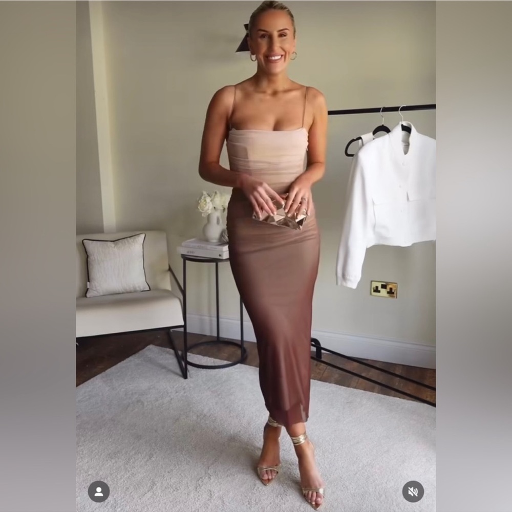 ZARA PRINT DRESS WITH TULLE